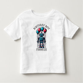 ロボットをテーマにした誕生日ボーイ トドラーTシャツ