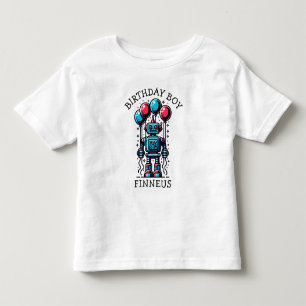 ロボットをテーマにした誕生日ボーイ トドラーTシャツ
