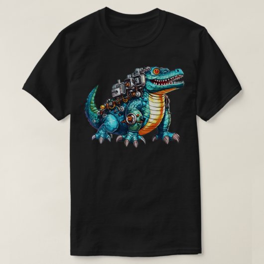 ロボットアリゲーターTシャツ Tシャツ (デザイン正面)