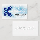 ロボットアーム |テクノロジーの背景 名刺 (正面/裏面)