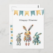 ロボットウサギ復活祭 ポストカード (正面/裏面)