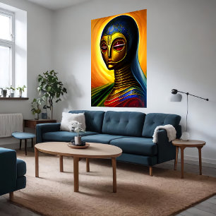 ロボットエイリアンのポートレート AI Art ポスター