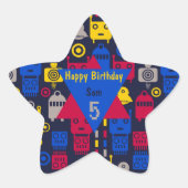 ロボットエイリアン漫画 星シール (正面)