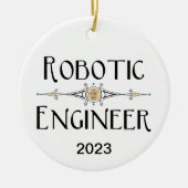 ロボットエンジニアの装飾ライン セラミックオーナメント (正面)