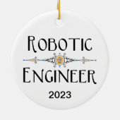ロボットエンジニアの装飾ライン セラミックオーナメント (裏面)