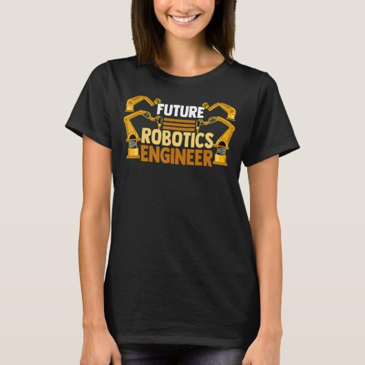 ロボットエンジニアリングロボット愛好家Future Robotics E Tシャツ (正面)