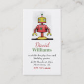 ロボットカラフルの子供呼び出しカード コーリングカード (正面)