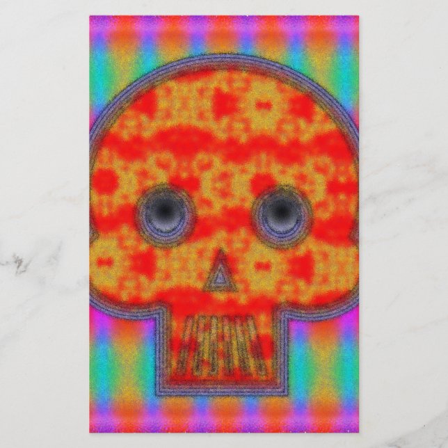 ロボットカラフルスカル絵画の (正面)