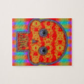 ロボットカラフルスカル絵画の ジグソーパズル (横)