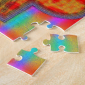 ロボットカラフルスカル絵画の ジグソーパズル (側面)