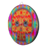 ロボットカラフルスカル絵画の ダーツボード (正面右)