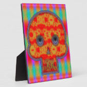 ロボットカラフルスカル絵画の フォトプラーク (側面)