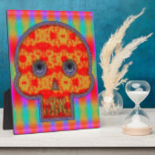 ロボットカラフルスカル絵画の フォトプラーク (側面)