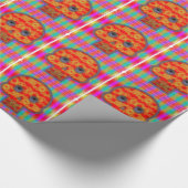 ロボットカラフルスカル絵画の ラッピングペーパー (角)