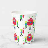 ロボットカラフル誕生日パーティー 紙コップ (右)
