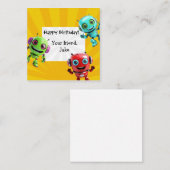 ロボットキッズギフト同封カード - 名前入り ノートカード (正面/裏面)