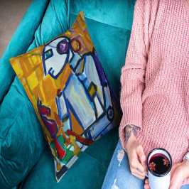ロボットクラシック的なツイストを持つアート クッション