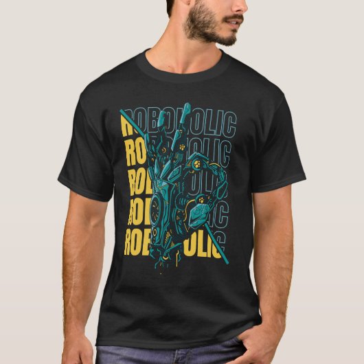 ロボットクール人工知能ロボット Tシャツ (正面)