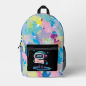 ロボットクールHello+CTRLテクノロジスタイル プリントバックパック (正面)