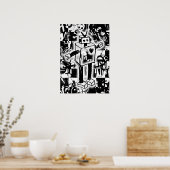 ロボットグラフィティポスター ポスター (キッチン)