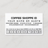 ロボットコーヒーショップ ロイヤリティカード (裏面)