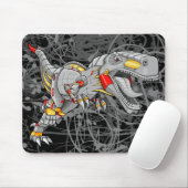 ロボットサイボーグのティラノサウルス・レックスの恐竜の マウスパッド (マウス)