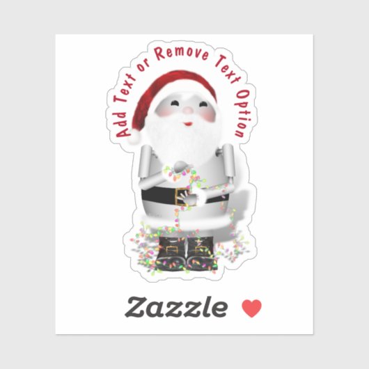 ロボットサンタクロースのクリスマス シール (シート)