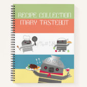 ロボットシェフパーティーの個人料理レシピ帳 ノートブック (正面)