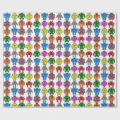 ロボットシルエットラッピング紙 ラッピングペーパー (フラット)