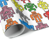 ロボットシルエットラッピング紙 ラッピングペーパー (ロールコーナー)