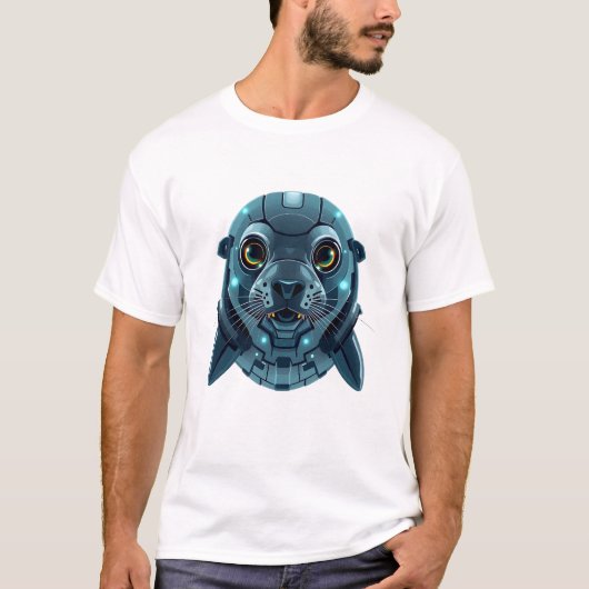ロボットシール顔芸術 Tシャツ (正面)