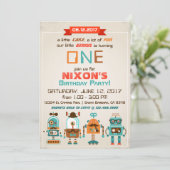 ロボットジーニアスフューチャービルダ誕生日 招待状 (スタンド正面)