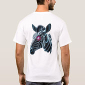 ロボットゼブラ顔アート Tシャツ (裏面)