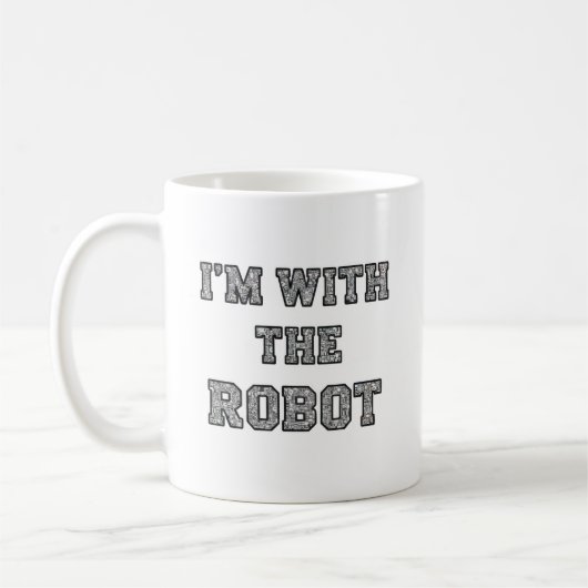 ロボットテキスト コーヒーマグカップ (左)