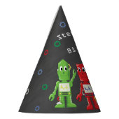 ロボットテーマの誕生会の帽子 パーティーハット (左)