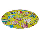 ロボットテーマカラフル:シームレスパターン。 カッティングボード (角)