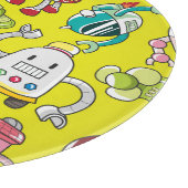 ロボットテーマカラフル:シームレスパターン。 カッティングボード (角)