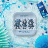 ロボットテーマ2回目の誕生日パーティープレート ペーパープレート (パーティー)