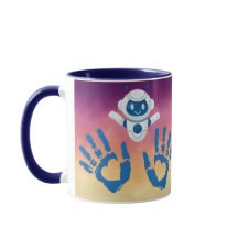 ロボットハートハンズオンサンセットグラデーション