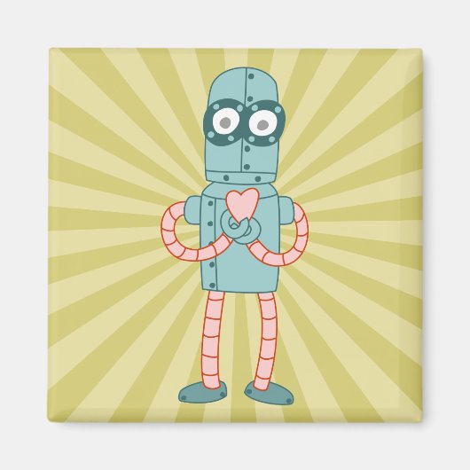 ロボットバレンタインハート マグネット (正面)