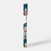 ロボットパターン濃色 iPhoneケース (右側面)