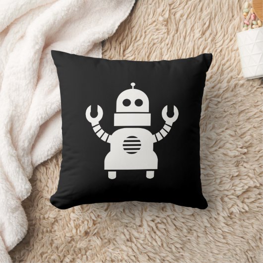 ロボットピクトグラムの装飾用クッション クッション (ブランケット)