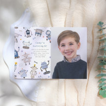 ロボットフォト誕生日パーティーの招待