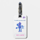 ロボットプレス&グリッパー荷物タグ ラゲッジタグ (裏面縦)