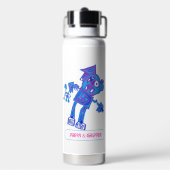 ロボットプレス&グリッパ水筒 ウォーターボトル (背面)