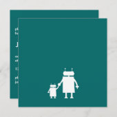ロボットベビーシャワーの招待状 招待状 (正面/裏面)