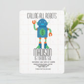 ロボットボルトボーイズ誕生日パーティー 招待状 (スタンド正面)