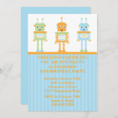 ロボットボーイズ誕生会 招待状 (正面/裏面)