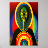 ロボットポートレートのエイリアン | AI Art ポスター (正面)