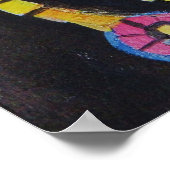 ロボットレトロヴィンテージポップ・アートのアート ポスター (角)